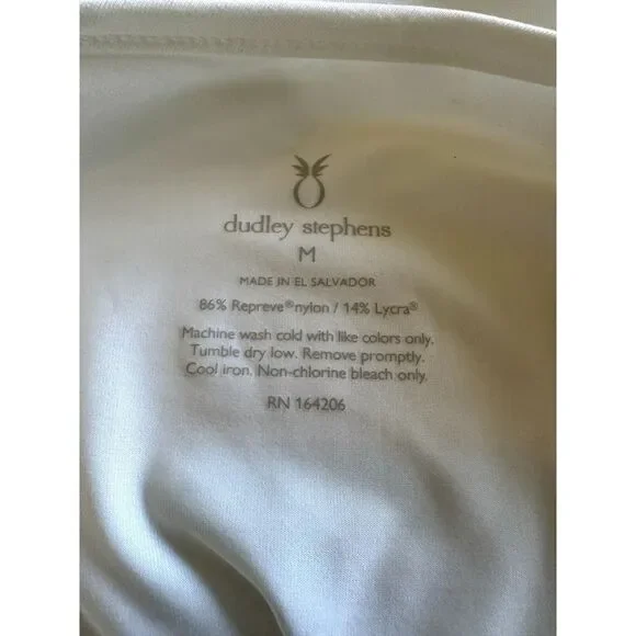 DUDLEY STEPHENS Women's Puff Ruffle Shoulder Long Sleeve Top White Size Medium - Picture 2 of 6